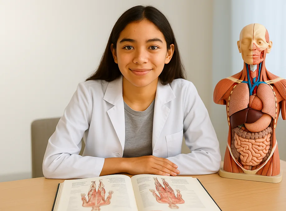 Estudiante preparándose para el examen de Medicina con Premed